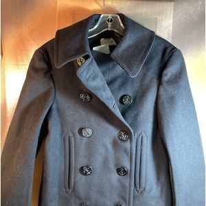 1950’s Naval black Pea coat. 36” Chest.